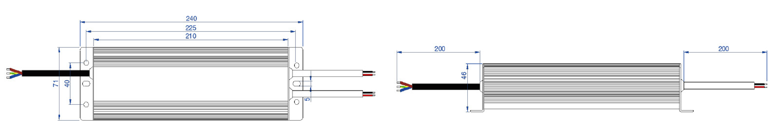 High Power Waterproof Electronic LED Driver 200W 300W Anticorrosive