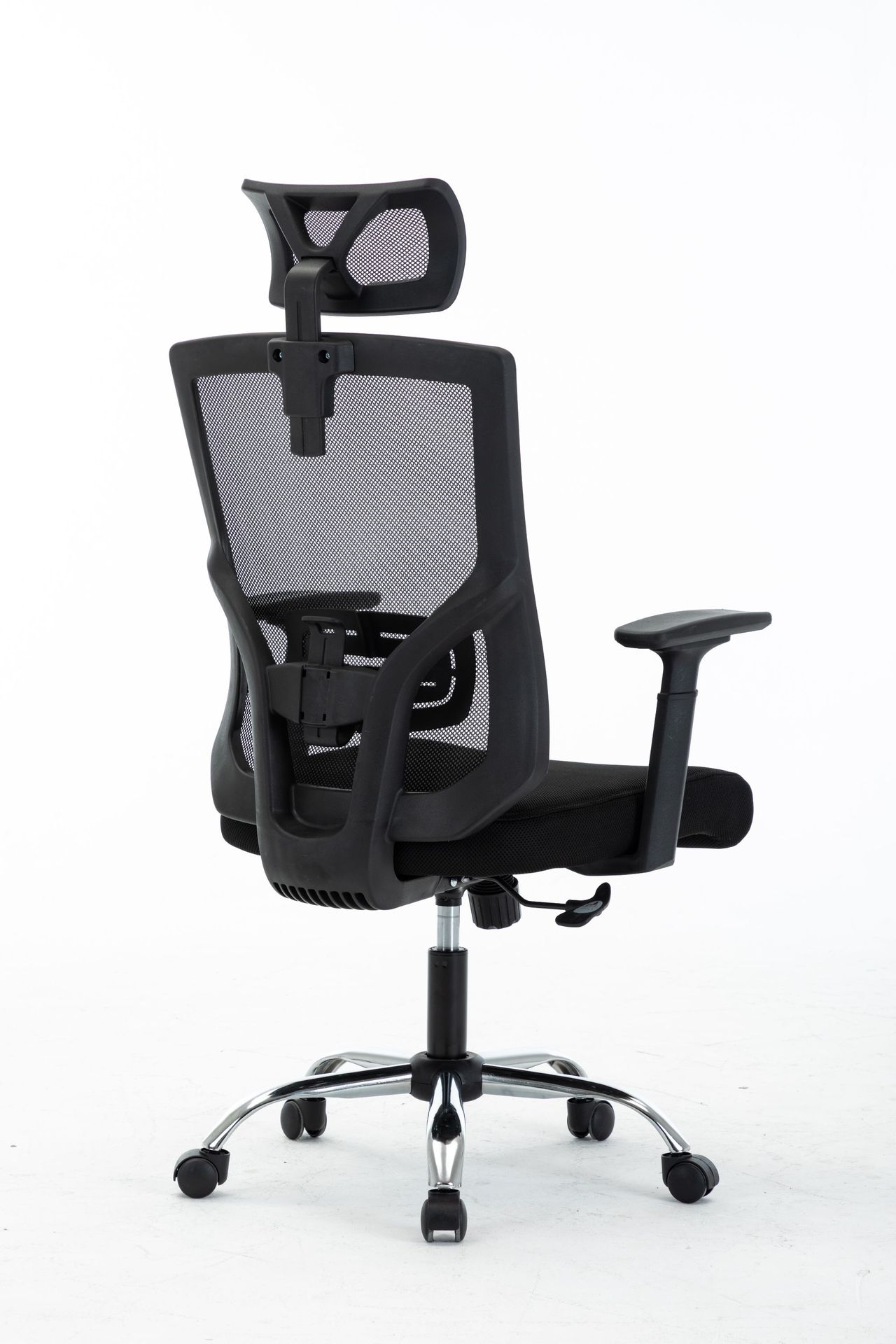 Effortlessly Work with this Adjustable Back Support and Headrest Mesh Swivel Office Chair