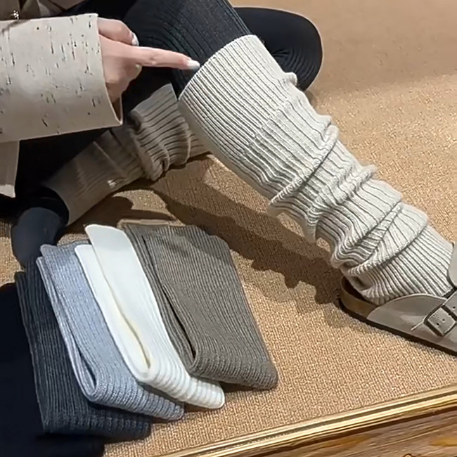 Women Luxury Cashmere Leg Warmers Soft And Thermal Winter Knitted Leg Warmer