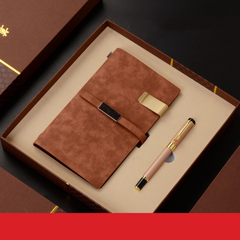 A5 Hardcover Magnet Closed Buckle Notebook and Pen Stationery Set Limited Stock