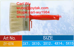 Natural bristle Chinese bristle synthetic mix shed fence ceiling wall paint brush wood plastic handle 5 inch WB-023