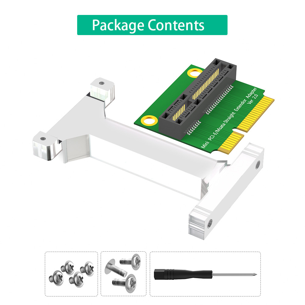 Mini PCI-E/mSATA Adapter (Vertical installation) for 3G/4G, WWAN LTE ,GPS and MSATA card.
