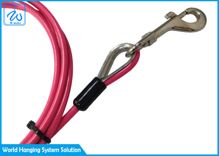 PVC Coated Cable Pet Leash Dog Tie Out Stake And Tie Out Cable For Dogs Up To 90 Lbs