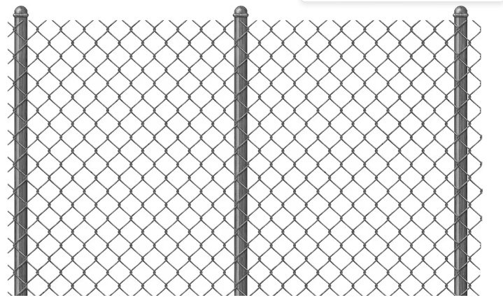 4ft 6 Ft 8ft 10 Ft Galvanized Chain Link Fence Netting Chain Link Cyclonic Mesh