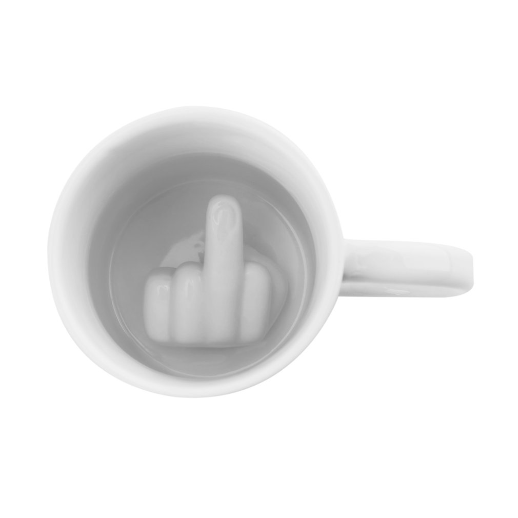 P195 Popular Up Yours Coffee Mug 350ml Funny Middle Finger Cups And 3D Style Ceramic Mugs For Coffee Tea Milk