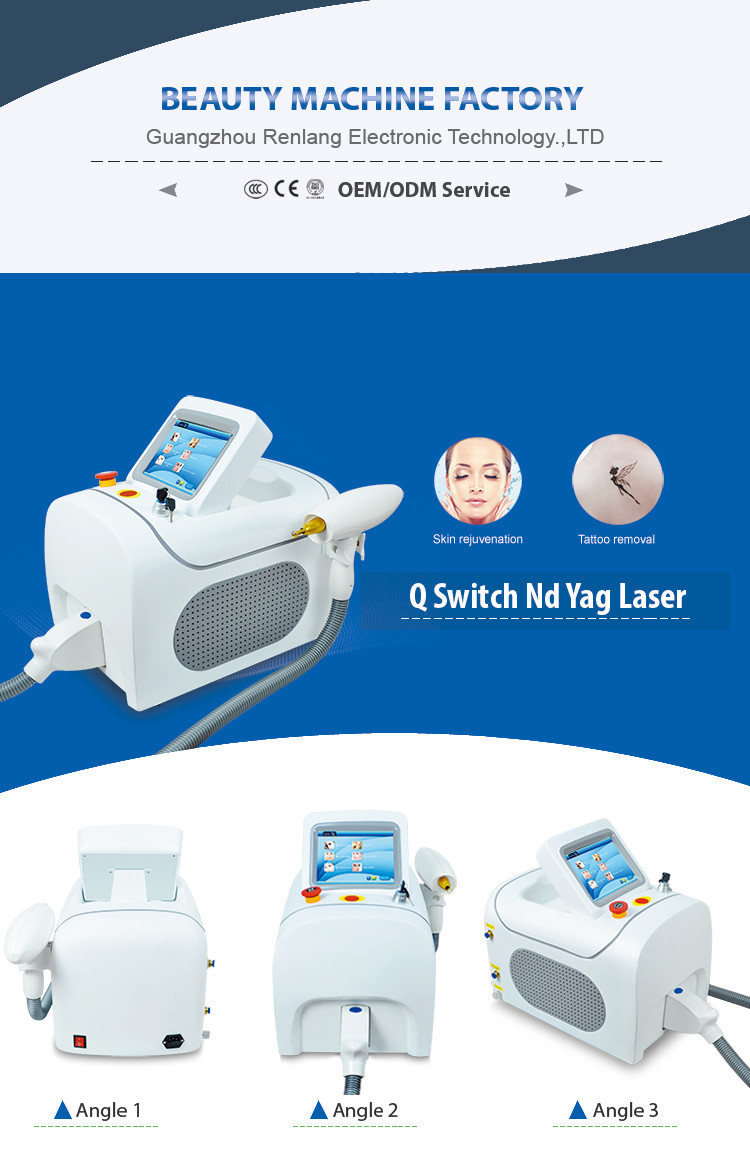 Eyebrow Tattoo Removal Q Switched ND YAG Laser Machine Carbon Peel 1500W