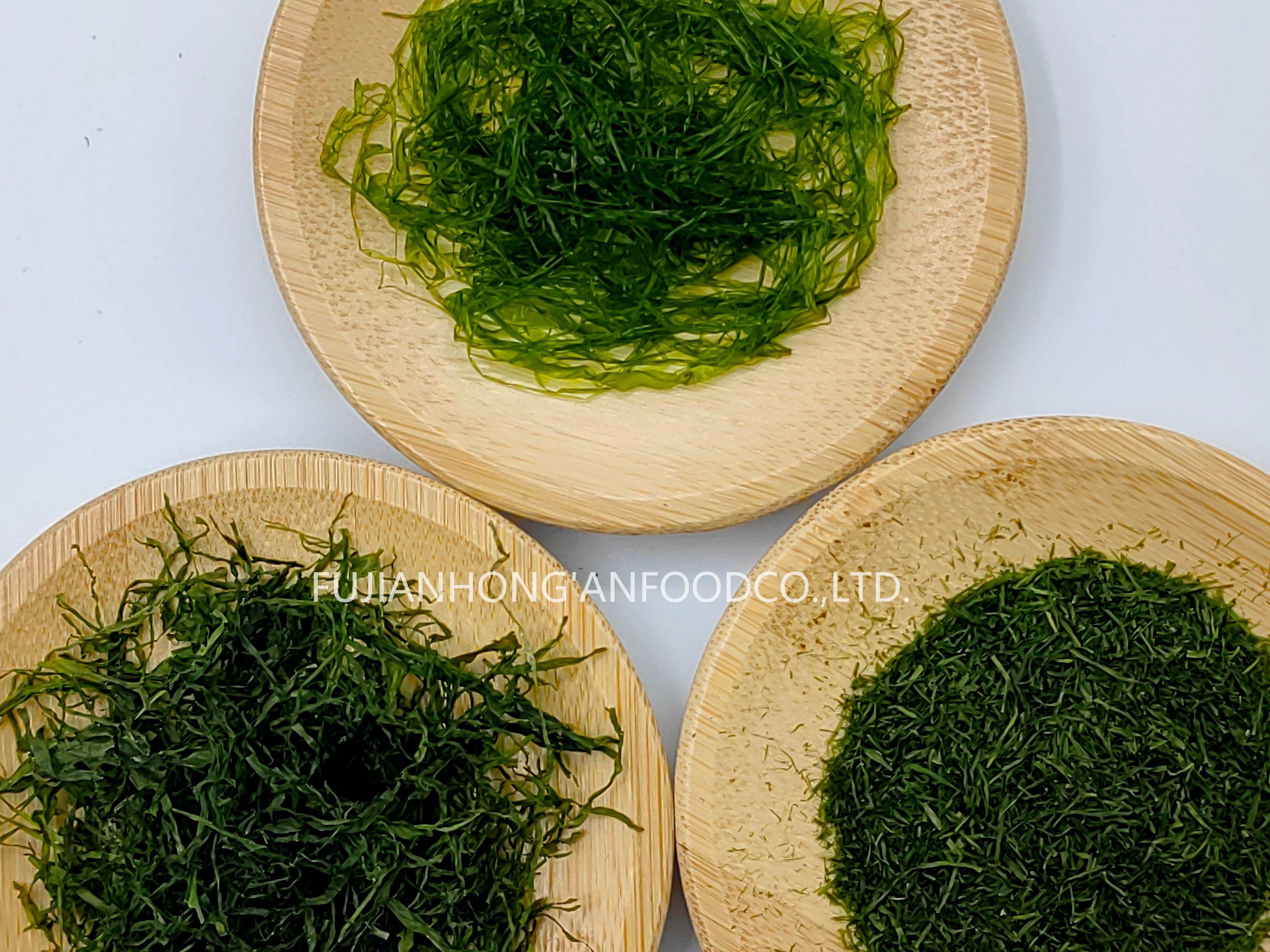 Low Calorie Prolifera Seaweed Strips Jade Green 200g Resealable Pack For Stir-Fries