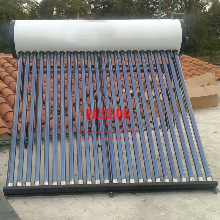 304 Stainless Steel Solar Water Heater 20tubes Glass Tube Solar Collector