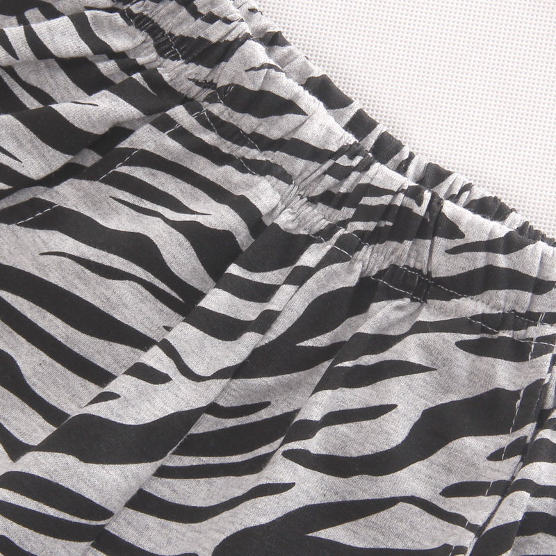 Fashion children zebra stripe short sleeve casual kids summer clothing sets