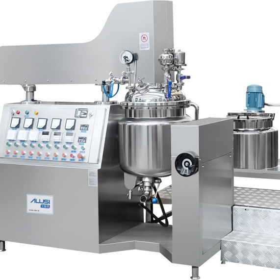 200L SUS 304/316L Cosmetic Factory Lotion Making Machine 3 Tank Structure
