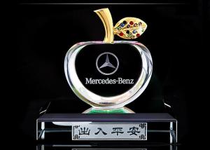 China Automobile Perfume K9 Crystal Glass Ornament Crafts With Custom Engraving Logo on sale