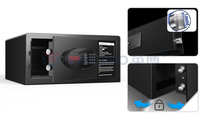 Solid Steel Electronic Digital Lock Hotel Safe Box For Security