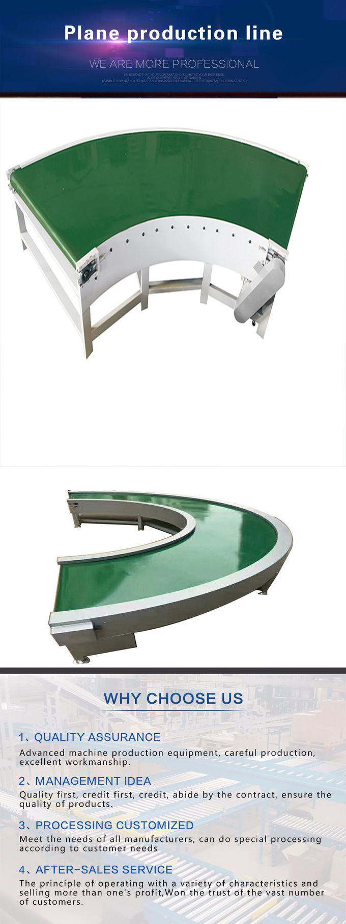 PVC Curve 90 Degree Belt Conveyor , Slat Powered Belt Conveyor For Food Industry