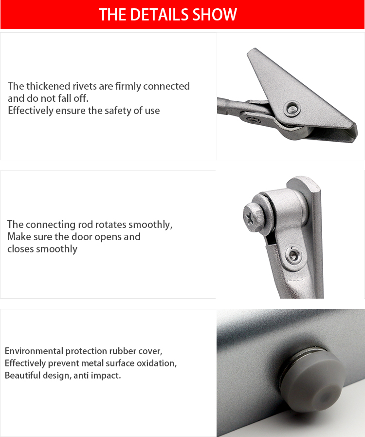 Hydraulic Door Closer Safe and Durable for Commercial Overhead Doors Less than 1050mm