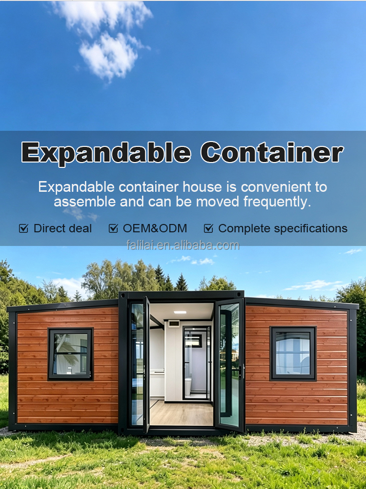 20ft 30ft 40ft Advanced 2 Bedroom 1 Bathroom Luxury Prefabricated Modular Office Expandable Container House