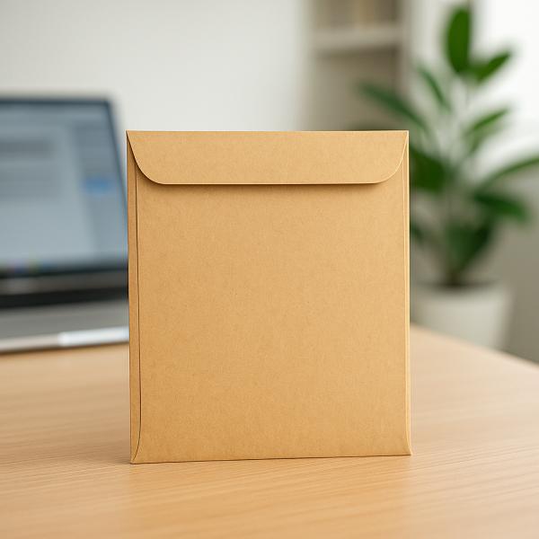 Custom Logo Kraft Paper Envelope Gold Envelope For Shipping , Packaging And Mailing