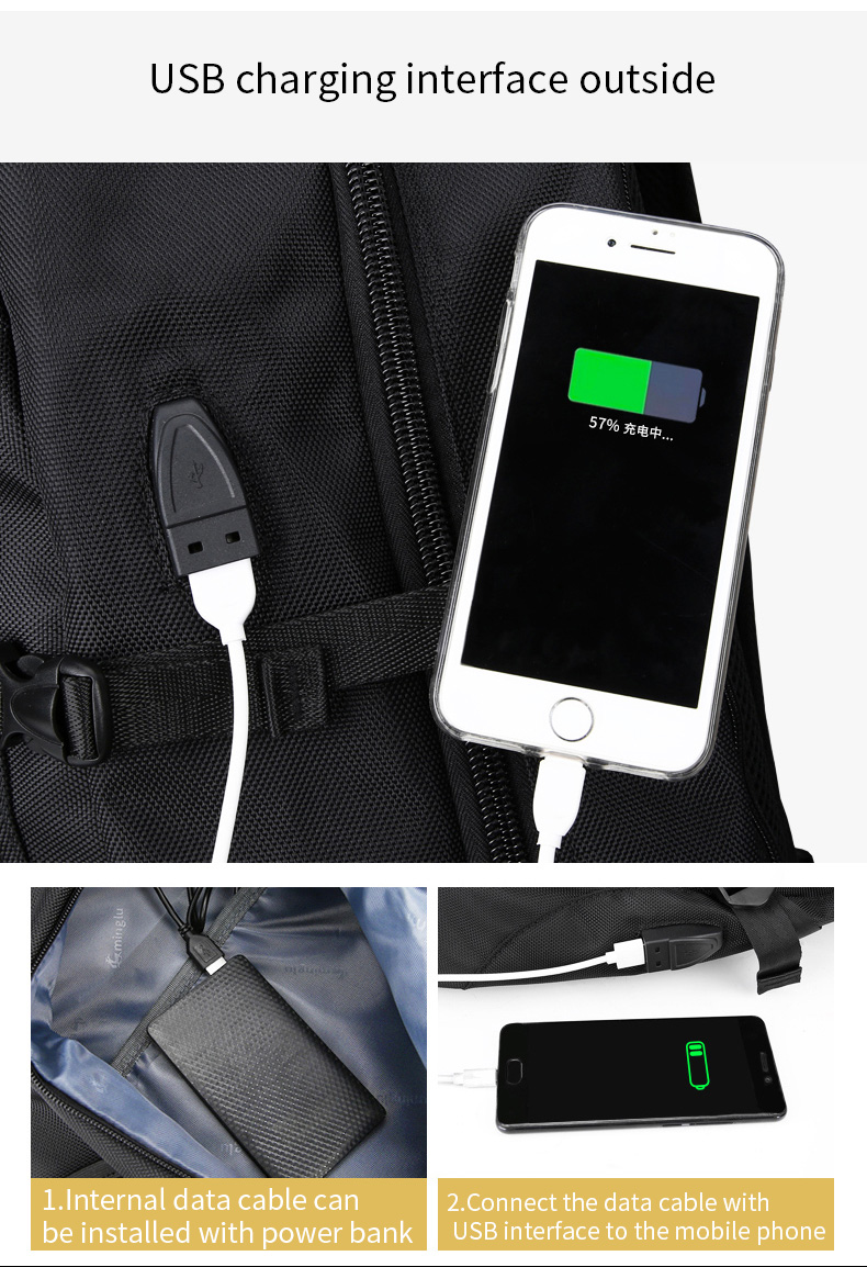 Computer Interlayer Oxford Waterproof Backpack Multifunctional 70l Travel Backpack