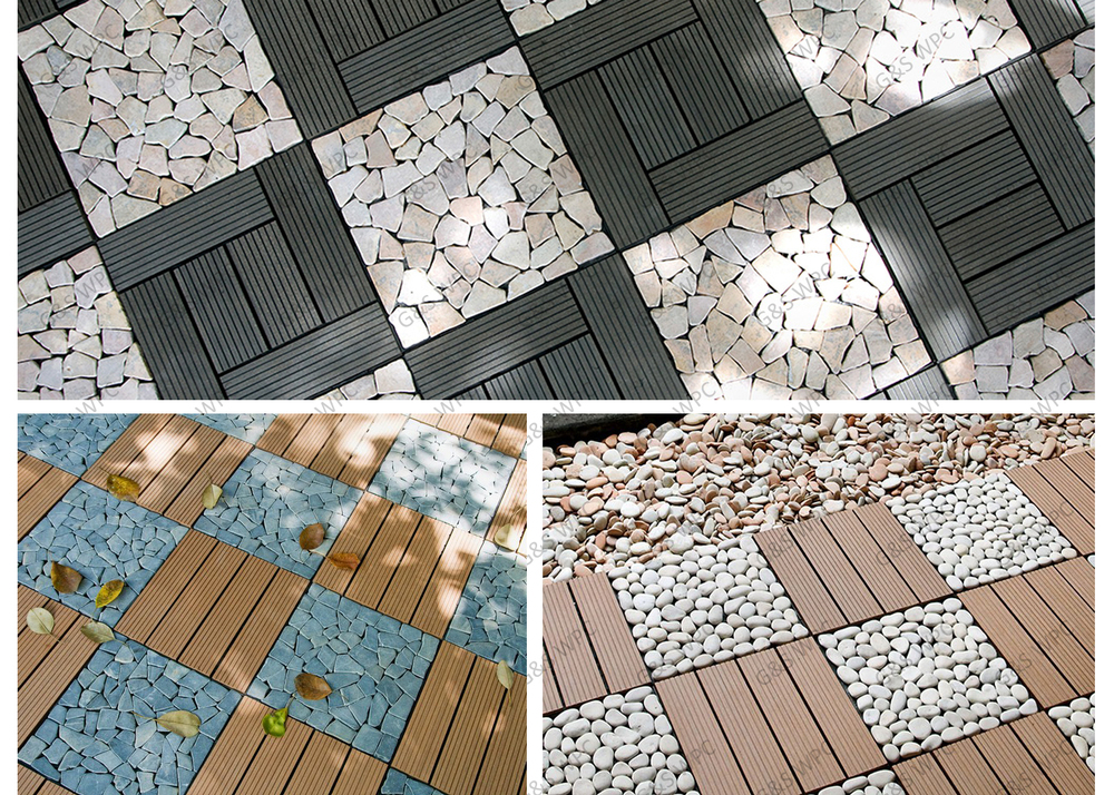 50mm Wood Plastic Composite Flooring Wpc Diy Decking Waterproof Interlocking Deck Boards