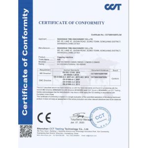 Shanghai Yimu Machinery Co., Ltd. Certifications