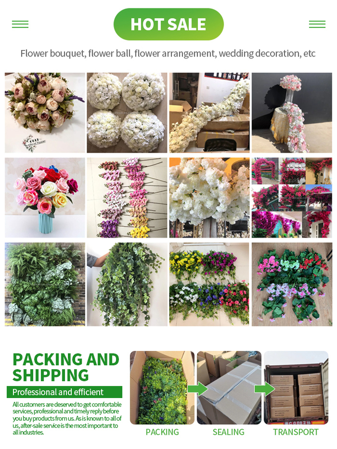 Customized Artificial Hanging Flower Wall Panels Wedding Backdrop 6
