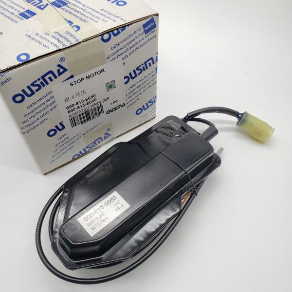 Excavator Engine Stop Solenoid Valve 600-815-6650 600-815-6660 For KOMATSU WA09-