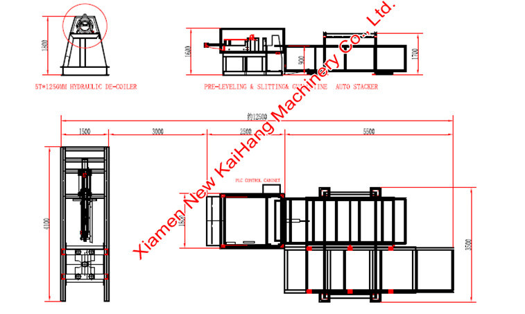 Metal Sheet 0.3 - 1.0 * 1250mm Steel Slitting Machine Line With Re-Coiler