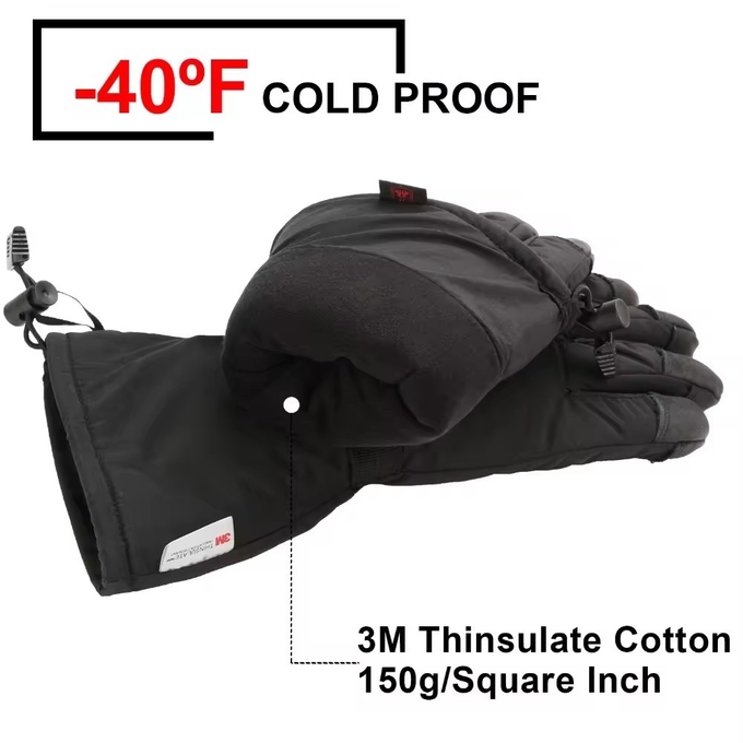Men And Women Cold Proof Water Proof Wrist Strap Heat Insulated Work Gloves Outdoor Sports The Leather Winter Ski Gloves