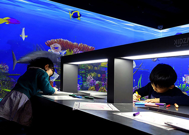 Magic Forest Interactive Floor Projection System , 3 X 2.2 M Interactive Video Projection