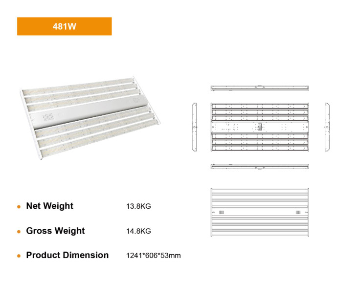 LC5.0 170lm/W 481W Linear High Bay LED Lights