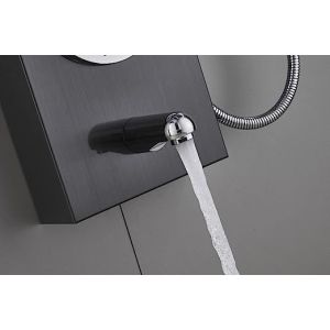 6 Function Zinc Shower Head Panel Tower System LED Showerhead Faucet Rain