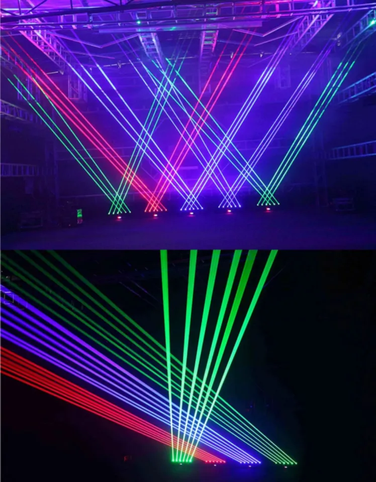 DMX512 Control Mode LED Six-eyes Rgb Laser Light 6 Lens Red Dot Pixel Beam Laser Concert Led Effect Light