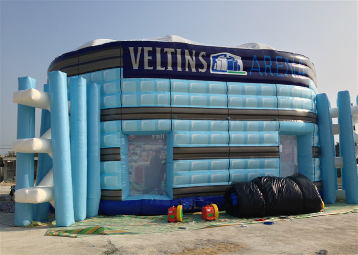 Big Football Station Kids Inflatable Playground , Big Party Inflatable Football Court