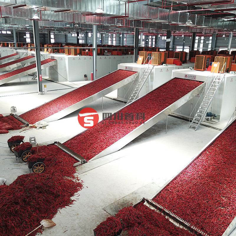Hot Pepper Drying Processing Line Automatic Chili Dryer Machine For Vegetable Fruit