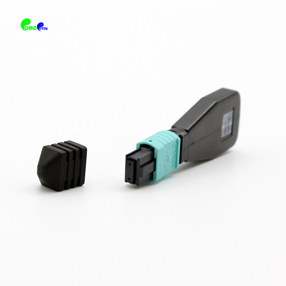 Female Type OM4 Multi Mode Fiber Optic Loopback Cable MPO Patch Cord