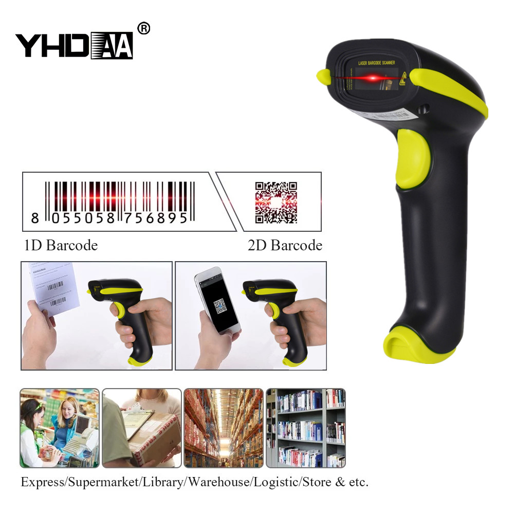 Automatic Sensing USB 2D Barcode Scanner With Stand For Windows Android IOS Tablets