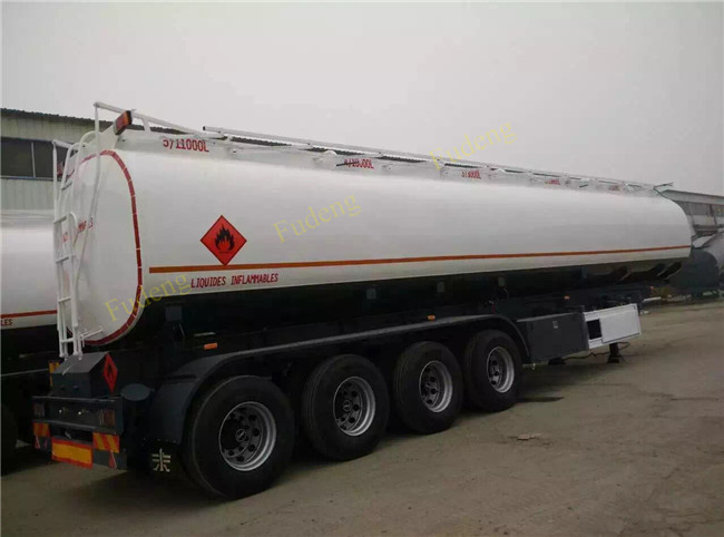 4 Axles Fuel Tanker Semi Trailer 60000 Liters Carbon Steel Tanker Trailer Oil Tanker Truck Trailer