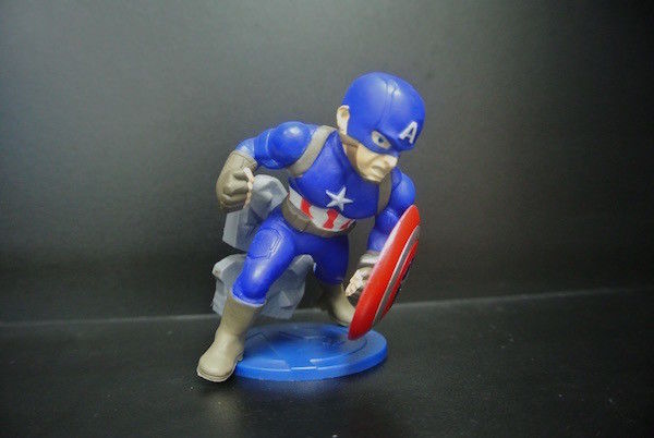 7cm Height Little Collectible Toys Captain America Figure Blue Color With Shield