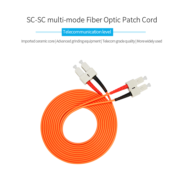 Customizable SC To SC Multimode Fiber Optic Patch Cord/ Jumper Cables