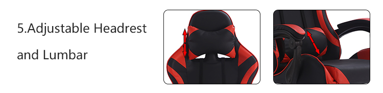 RGB Light Ergonomic Racing Chair 120mm-128mm Seat Height Race Car Office Chair