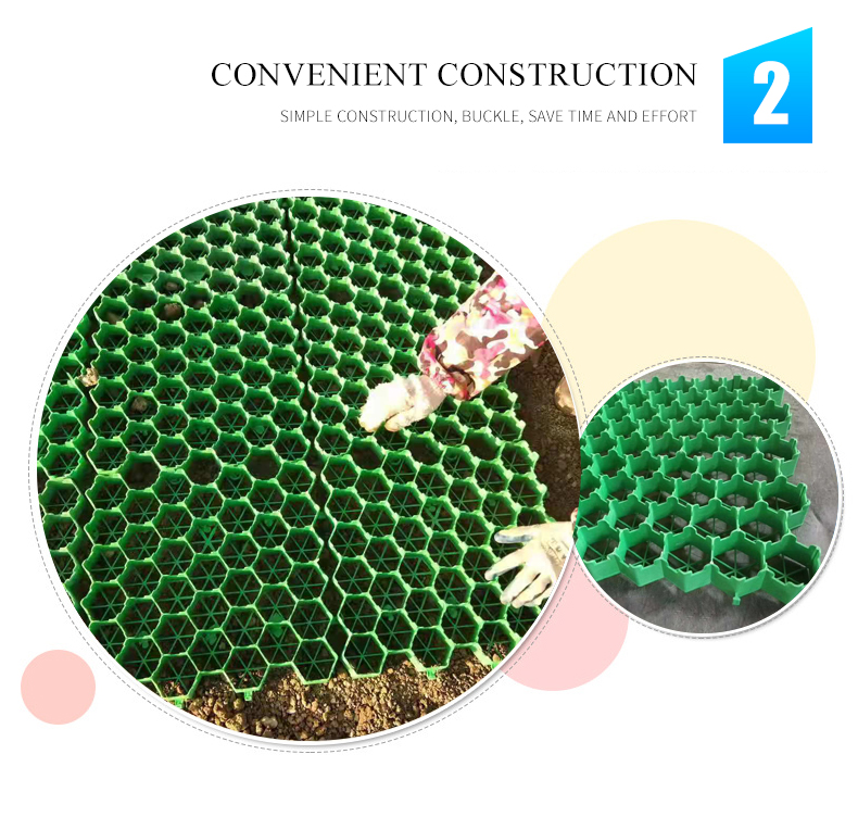 Parking Lot and Driveway HDPE Plastic Grass Grid Paver CE/ISO9001/ISO14001 Certified