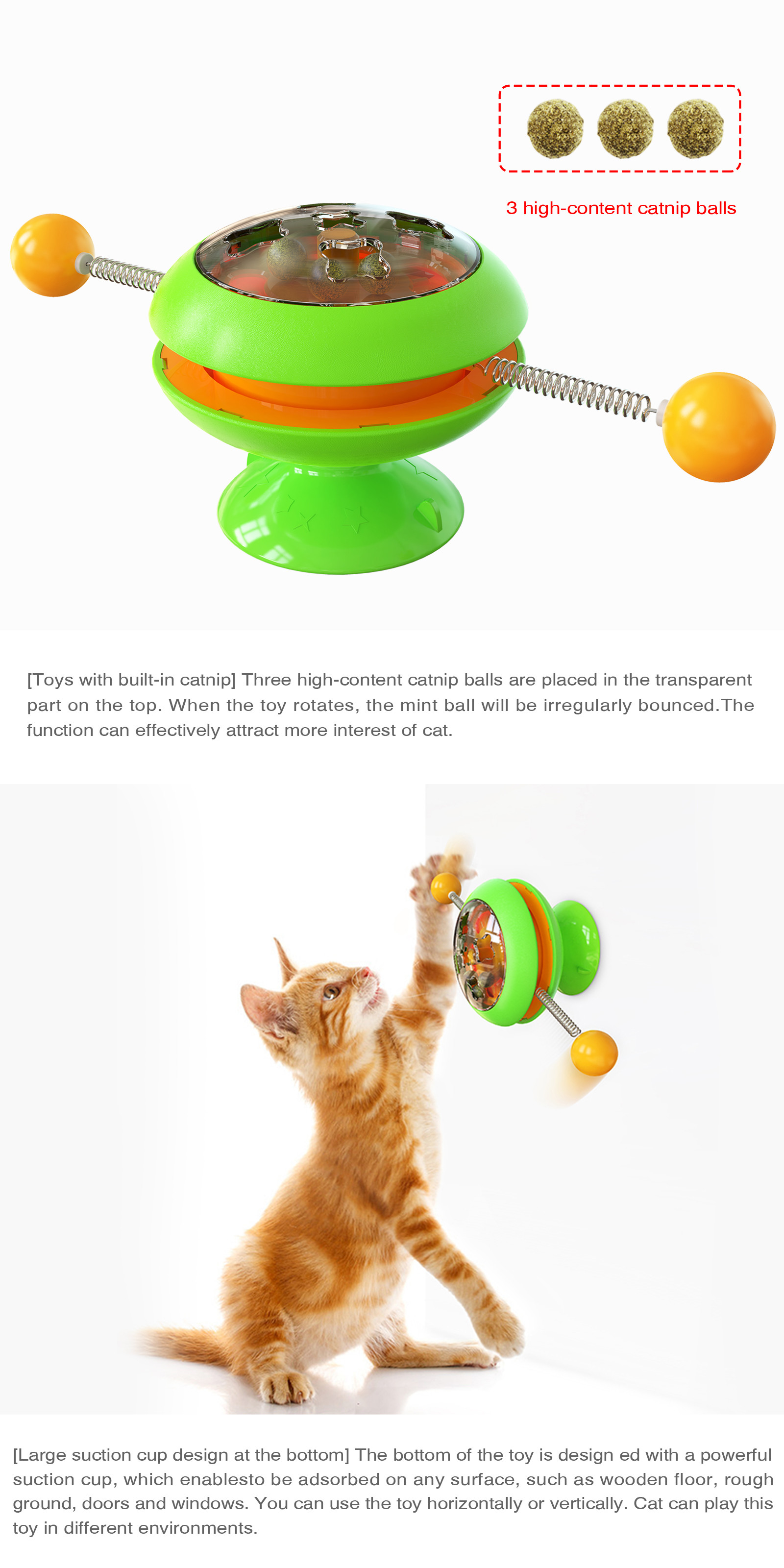 Training Function ABS Interactive Pet Toys Cat Spinning Toy Relieve Anxiety ODM