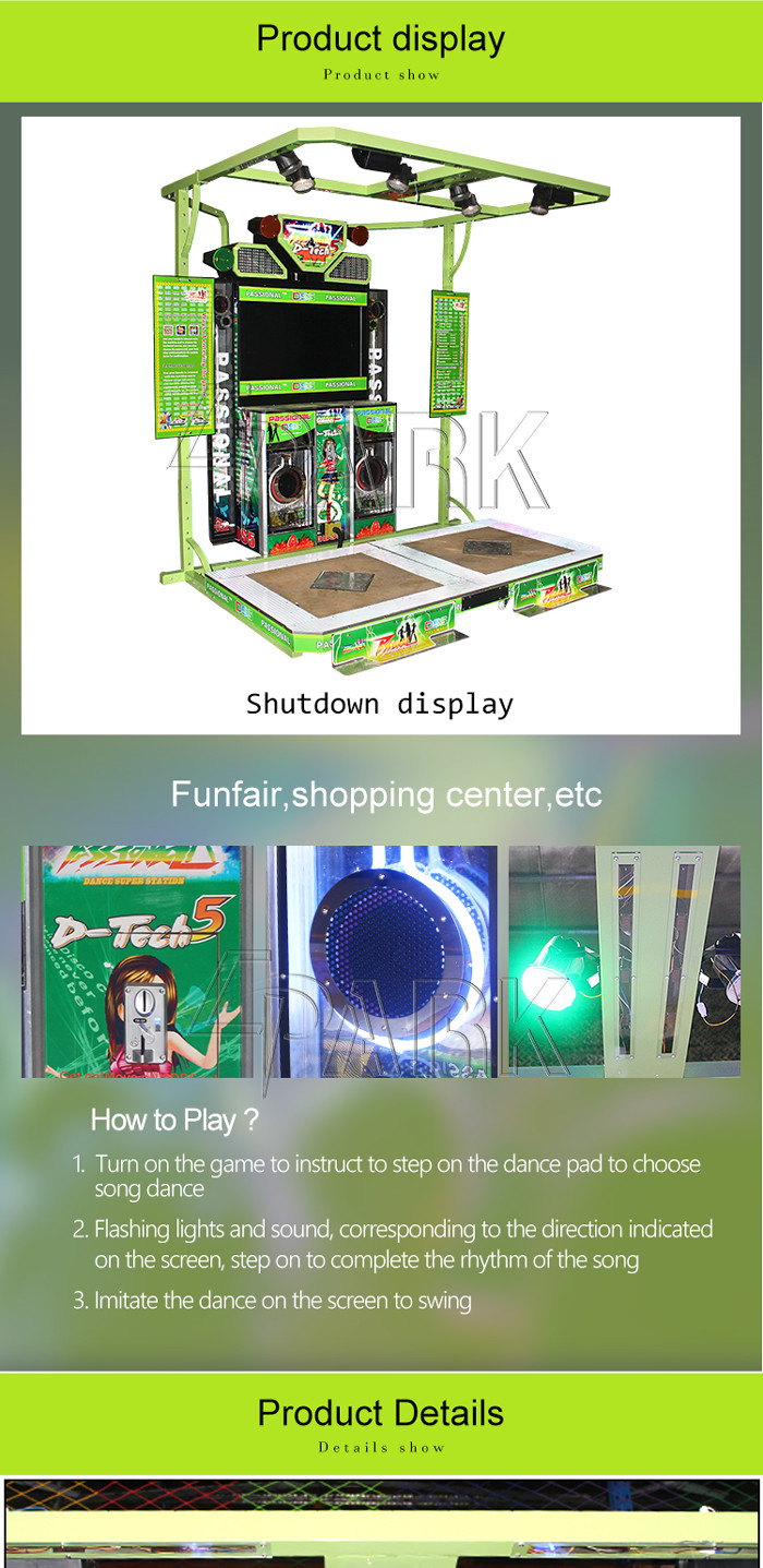 Coin Operated Arcade Dancing Game Machine For Adults 1 Year Warranty
