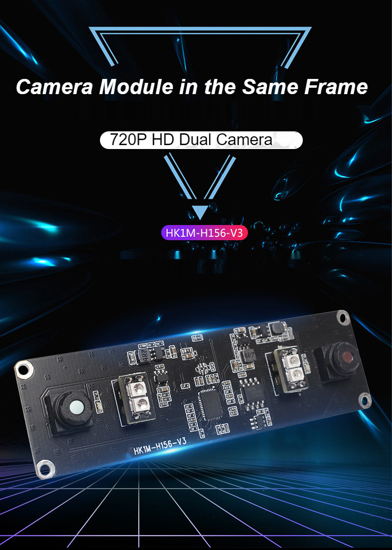 HK5M-H156 HD 5MP Iris Recognition USB Computer Camera Industrial Module 1080p Infrared Light H150 Pixel Size 3.0μm x 3.0μm