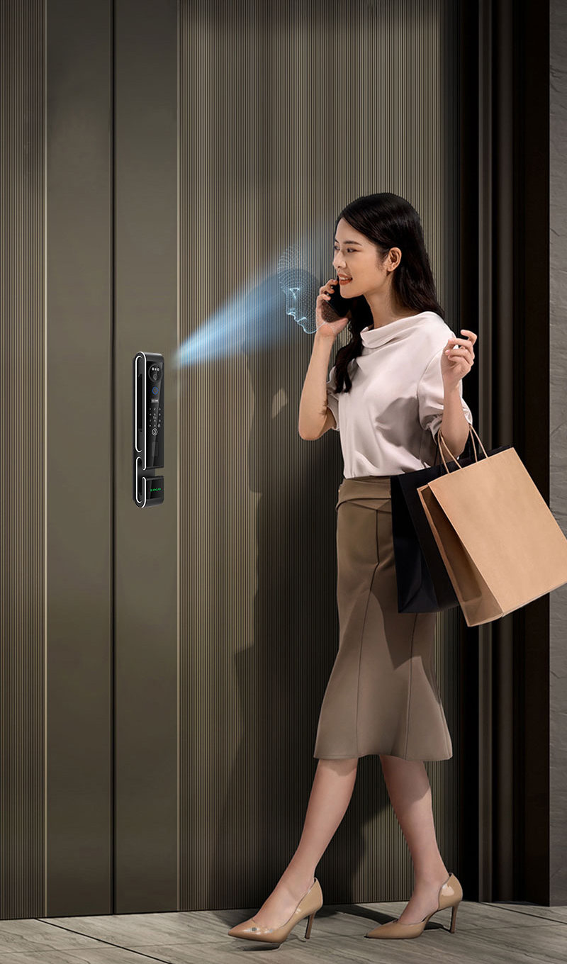 3D Face Intelligent Door Lock S666 With Intercom Luxury Door Lock