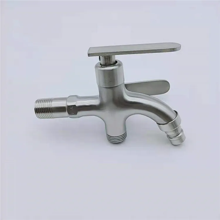 304 Stainless Steel Monochrome Single Lever Kitchen Faucet With Single Outlet Sink