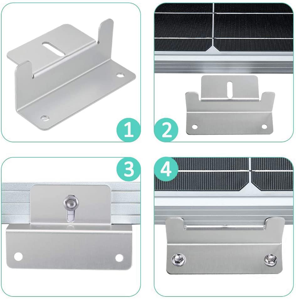 Triangle Bracket Solar Panel Mounting Z Brackets for RV Boat Roof Off-Grid Installation