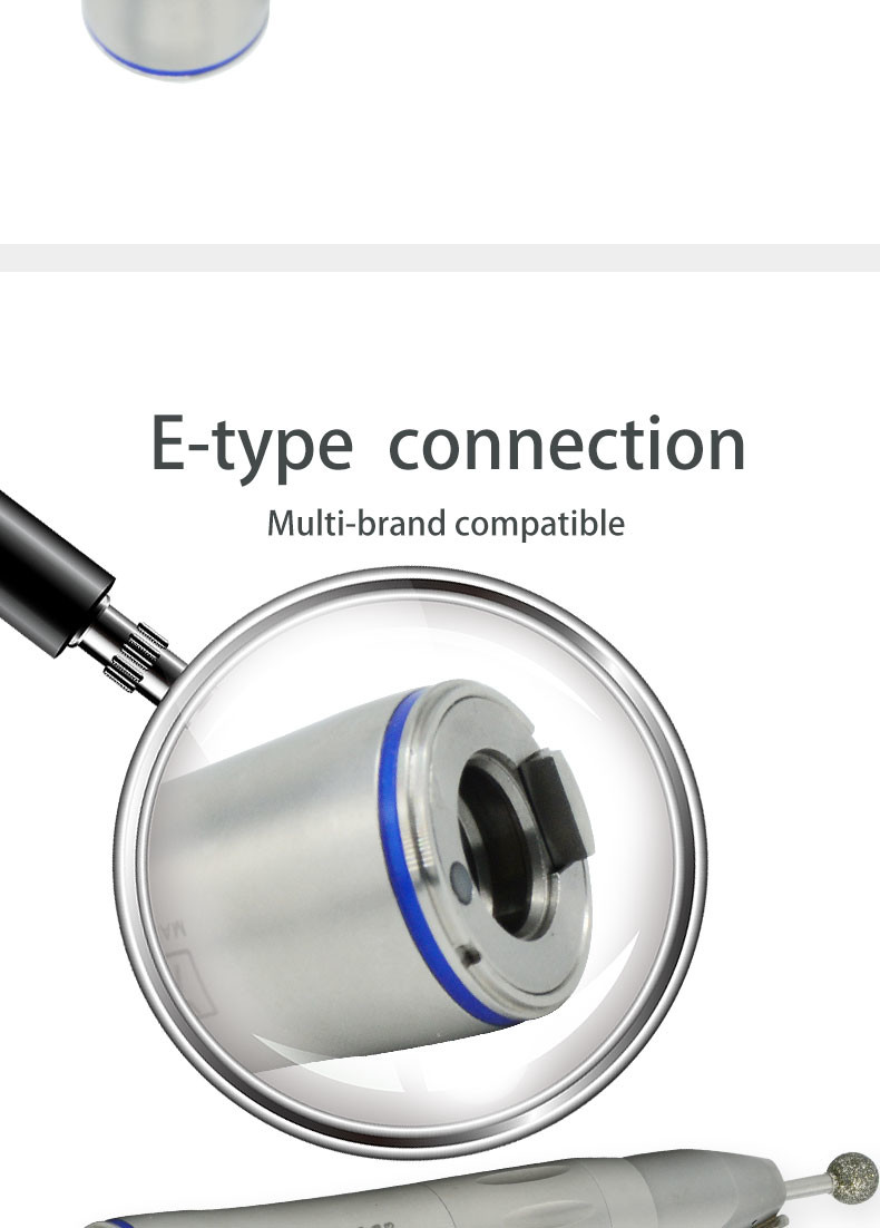 Durable Straight Nose Cone Handpiece , Stainless Steel Dental Handpiece Fiber Optic
