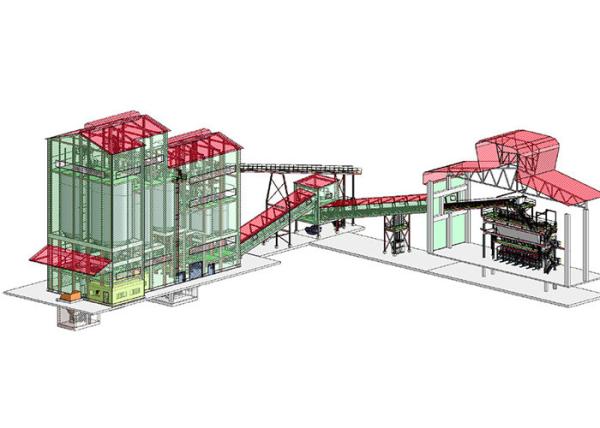 Quality Mild Steel Silica Sand Automatic 200tpd Glass Batch Plant for sale