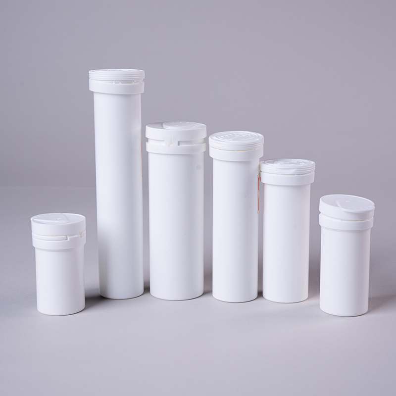 Personal Care Effervescent Tablets Packaging Tubes with Desiccant Cap and Custom Logo