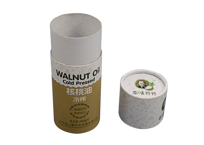 Art Paper Tubes Packaging , OEM Round Rigid Boxes Paperweight 250g/m2
